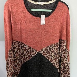Maurices color block sweater - XL NWT